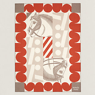 Cheval Joker blanket - Red | Hermès Finland